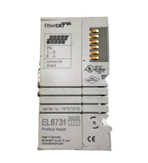 BECKHOFF modular PIN 3 - B 8 - A connector shield EL6731-0000 Profibus Master Made in Germany