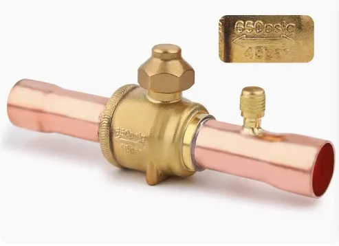 BC-6S(6.35mm) BC-10S(9.52mm) BC-12S(12.7mm) BC-16(15.88mm) BC-19(19.05mm) BC-22(22.2mm) HONGSEN refrigerant ball valve - Image 2
