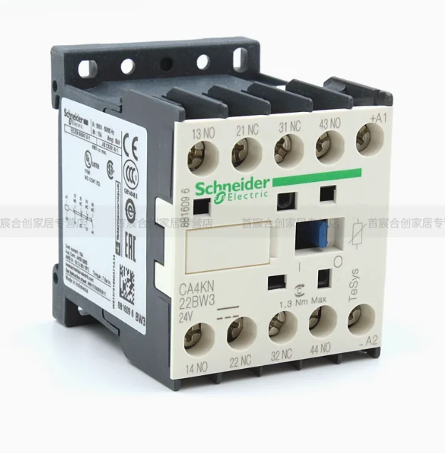 SCHNEIDER DC contactor relay CA4KN22BW3 coil voltage 24V 2 open 2 close - Image 4