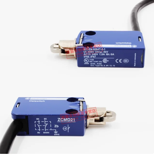 SCHNEIDER limit switch ZCMD21 travel switch ZCE02 operating head XCMD2102L1 original genuine 1-meter wire - Image 3