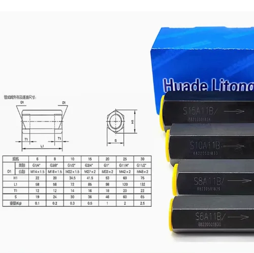 Huade Litong Pipe type one-way valve S6A11B (G1/4') S6A12B (M14*1.5) S8A11B (G3/8') S8A12B (M18*1.5) S10A11B (G1/2') - Image 3