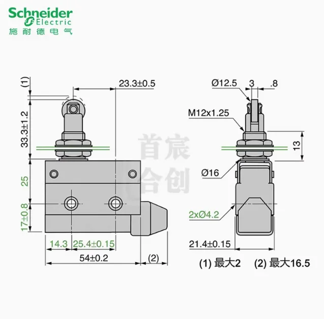 SCHNEIDER Micro Switch XCJ Series Limit Travel Switch XCJ102 XCJ102C