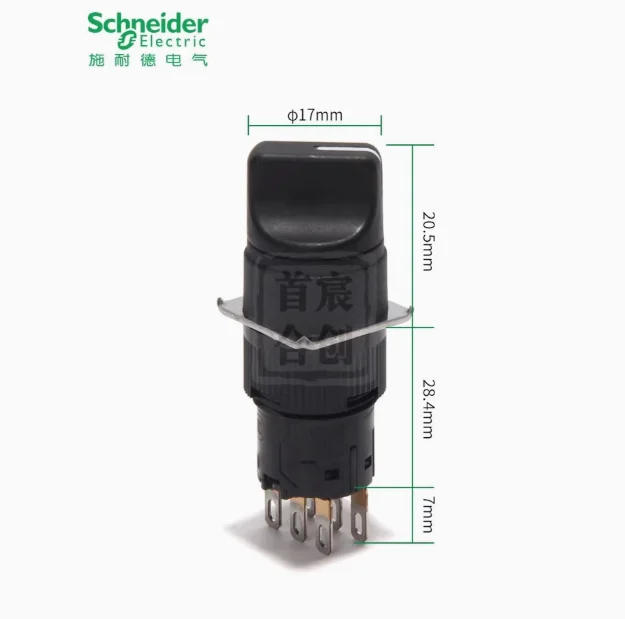 SCHNEIDER black second gear switch 16mm XB6EAD221F XB6EAD221C 1A 1B - Image 4