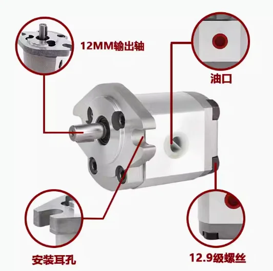 XMY gear pump HGP-1A-F1R HGP-1A-F2R HGP-1A-F3R HGP-1A-F4R HGP-1A-F5R HGP-1A-F6R HGP-1A-F8R HGP-2A-F4R HGP-2A-F5R HGP-2A-F6R - Image 3