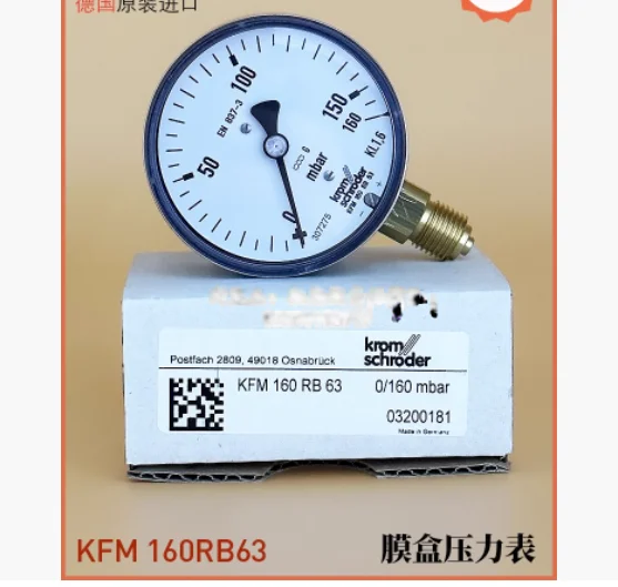 KFM 60RB63 KFM100RB63 KFM160RB63 KFM250RB63 RFM1.6RB63 RFM4RB63 KFM100RB100 KFM160RB100 Krom Schroder pressure gauge - Image 2