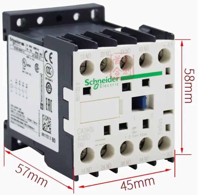 SCHNEIDER DC contactor relay CA3KN40BD CA3KN22BD CA3KN31BD CA3KN22BD3 CA3KN31BD3 CA3KN40BD3