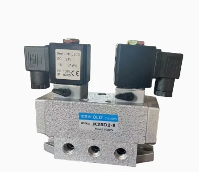 K25D2-8- DC24V/AC220V K25D2-15 K25D2-20 K25D2-25 K35D2-15 K35D2-20/25 two position five way dual control solenoid valve - Image 3