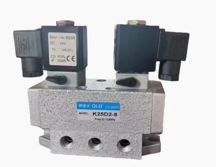 K25D2-8- DC24V/AC220V K25D2-15 K25D2-20 K25D2-25 K35D2-15 K35D2-20/25 two position five way dual control solenoid valve - Image 2