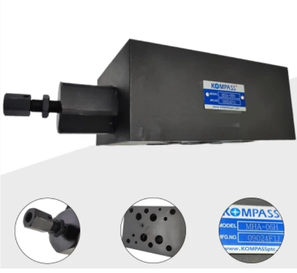 KOMPASS stacked counterbalance valve MHA-02B MHA-02H /-03B/-03H MHB-02B /02H/03B/03H/04B MHB-04H MHB-06B MHB-06H - Image 4