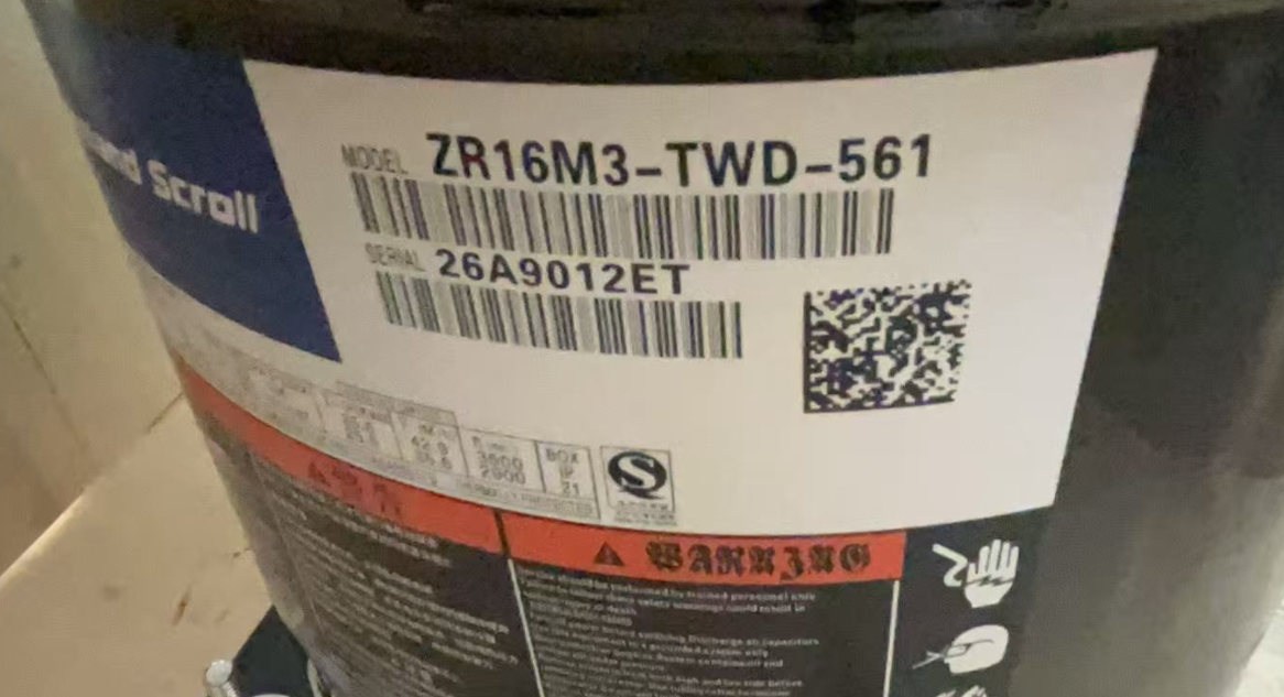 Copeland Scroll Compressor ZR16M3-TWD-561